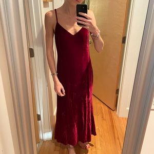 Reformation Velvet Slip Dress
